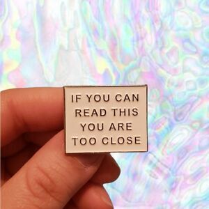 ✋If You're Reading this enamel pin